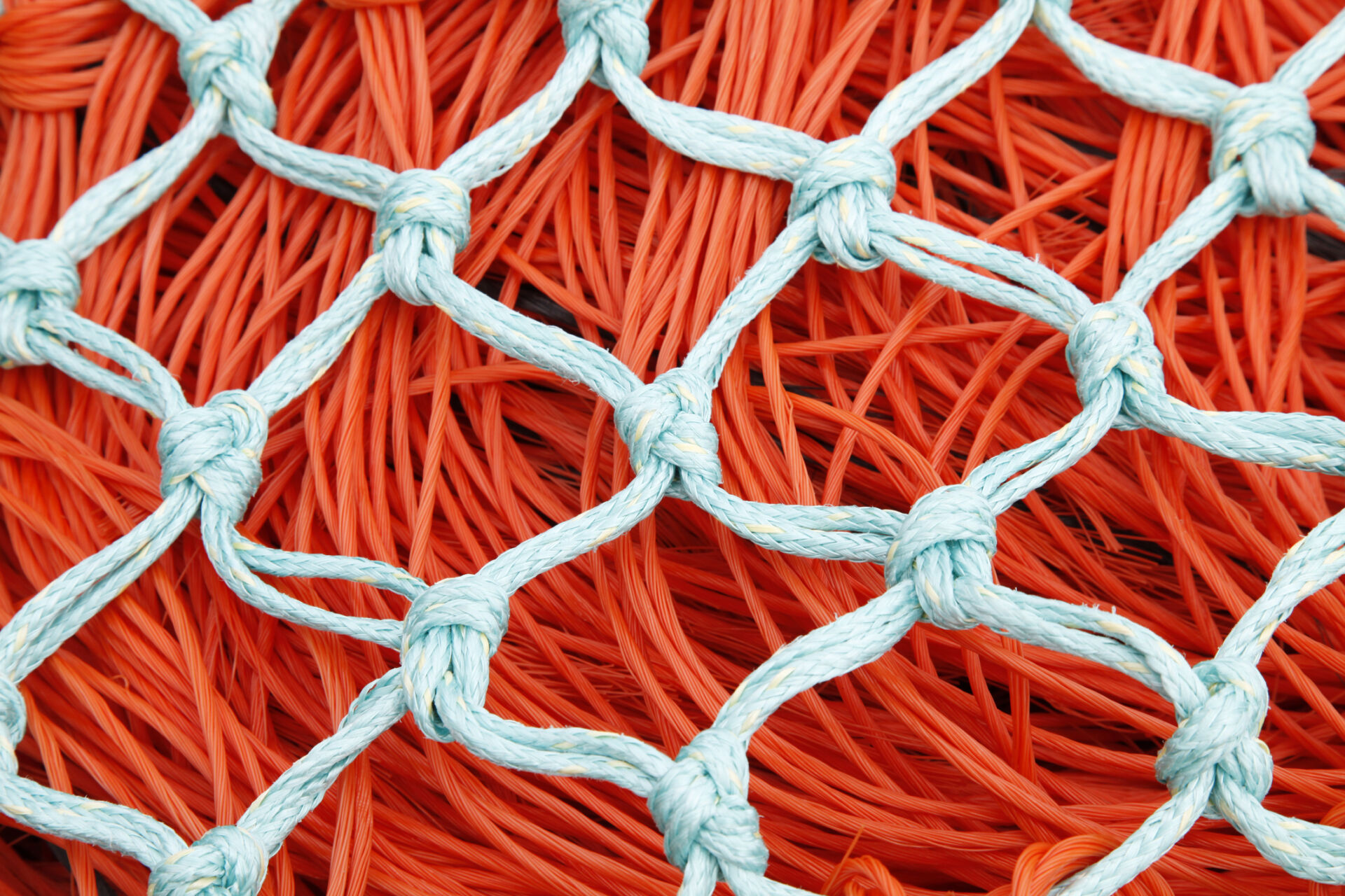 Close up of a fishing net